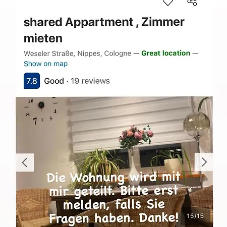 Shared , Zimmer Mieten * Köln